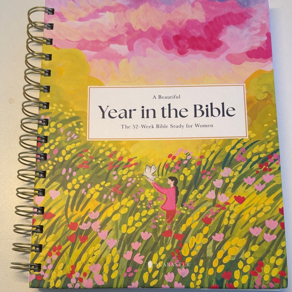 Alabaster & Co. A Beautiful Year in the Bible // Spiral Hardcover // EUC